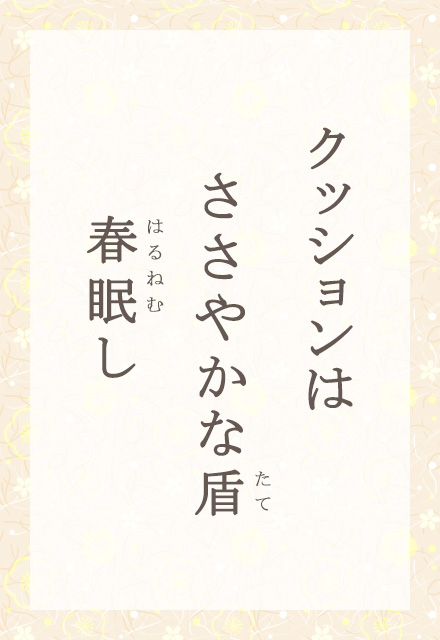 �N�b�V�����́@�����₩�ȏ��@�t����